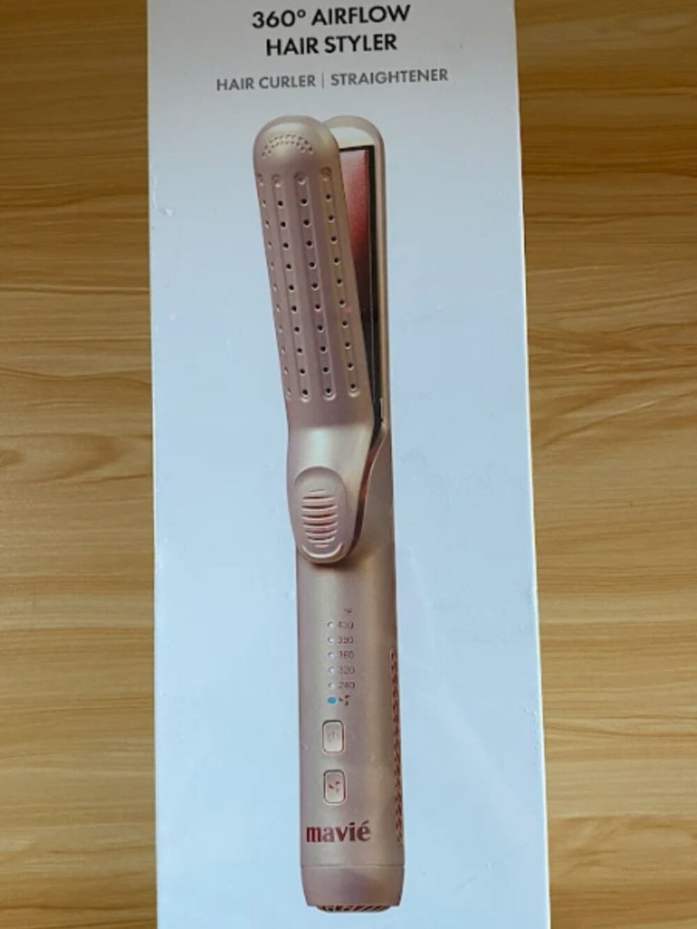 360° Airflow Styler, 2 in 1 Curling Wand & Hair Straightener, 5 Heat Temps - Picture 2 of 8